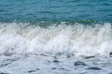 Obraz premium Waves on the Black Sea coast in Anaklia, Georgia