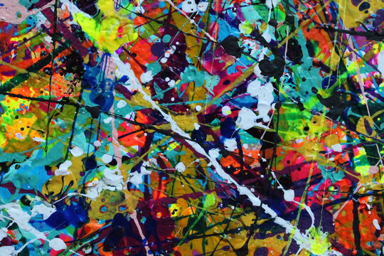 Colorful splatter art for fun abstract backgrounds.
