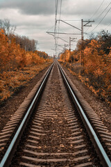 autumn and the railroad