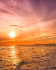 sunset over the sea
