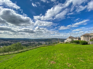 Landscape view, over the Aire valley looking over Shipley, and toward Ilkley