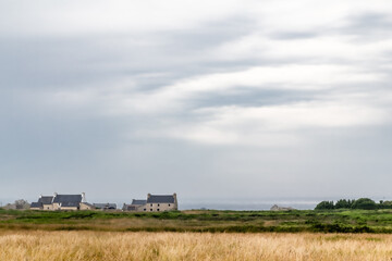 Fototapeta premium houses on the island of Ouessant, off the coast of Brittany