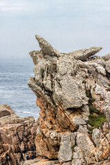 rocky coast of the island of Ouessant, off Brittany