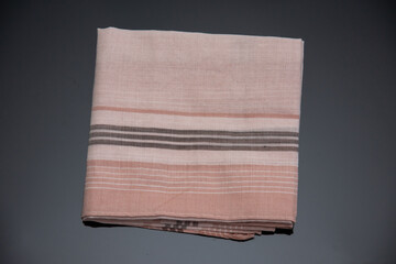  handkerchief with brown  lines on the black background
