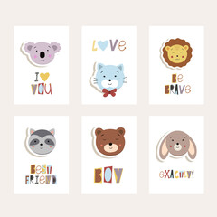 set of cute cards