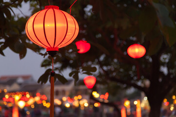 Hoi An Vietnam famous for lanterns and river and holiday destination heritage