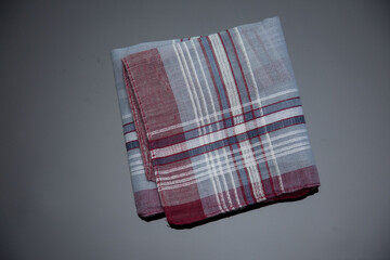 handkerchief with cherry  lines on the black  background