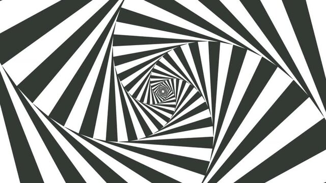 Black and white stripes hypnotic image visualization