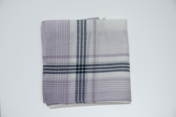 white handkerchief with lines on the white background