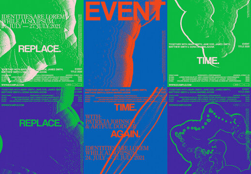 Colorful Cinema Poster Campaign Layout