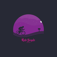 vector illustration of bicycle design, bicycle silhouette