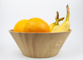 Banany i pomarańncze w misce, bananas and oranges w misce © Mefik