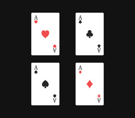 Playing cards vector illustration.  Casino cards vector illustration. 