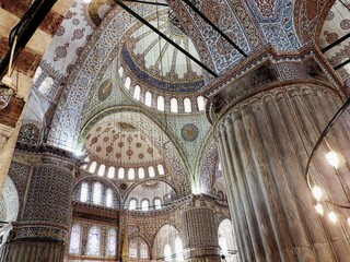 Naklejka premium interior of the hagia sophia in istanbul turkey