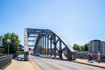 Alter Hafen, Weserbrücke, Rinteln, Deutschland 