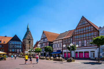 Obraz premium Marktplatz, Stadthagen, Deutschland 