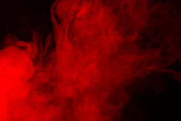 Red steam on a black background.