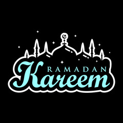 Ramadhan Kareem mosque logo