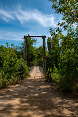 Ukraine, Krivoy Rog city park bridge, 