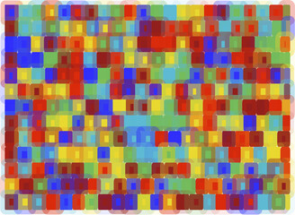 Abstract mosaic background with transparent borders from colorful tiles, suitable for websites, social media posts or powerpoint backgrounds, wrapping papers etc.