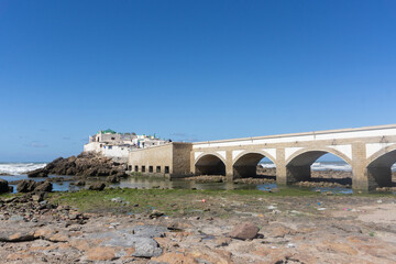 Island and Mausolee of Sidi Abderrahman, a touristic atraction in Casablanca. Morocco.