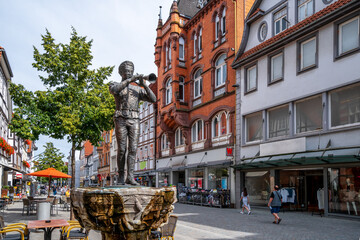 Rattenfänger, Statue,  Hameln, Deutschland 