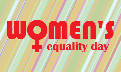 Women's Equality Day. Celebrated in the United Statesin August 26. Women right history month. Design for poster, greeting card, banner, and background. 