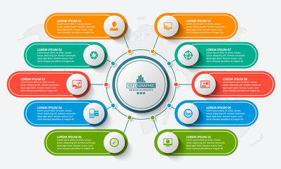 Abstract 3D Paper Infographics. Business template .Vector illustration
