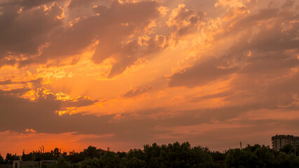 Fototapeta premium Sunset above the river