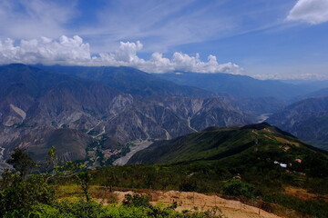 An amazing view over the second deepest canyon in the world, the Chicamoca in colombia close to San Gil.