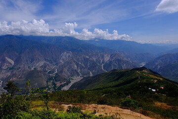Obraz premium An amazing view over the second deepest canyon in the world, the Chicamoca in colombia close to San Gil.
