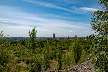 Ukraine, Krivoy Rog, the 16 of July, scenic view from the hill on mine site, city limits.