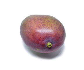 Mango cubes and slices. Isolated on a white background