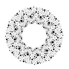 Naklejka na ściany i meble Halftone dots in circle form. round logo . vector dotted frame . design element