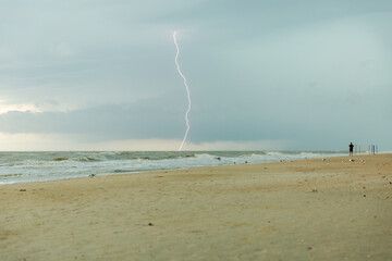 storm on the beach