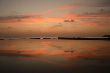 Obraz premium The paradise beaches on The Maldives in the Indian Ocean