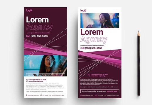 Thin Dl Flyer with Creative Layout