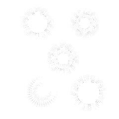 Halftone dots in circle form. round logo . vector dotted frame . design element