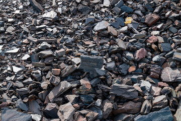 Ukrainian open mining stones texture and background.