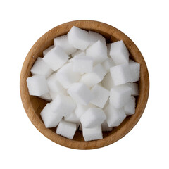 White Sugar Cubes Isolated on White Background