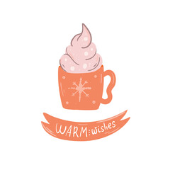 Merry Christmas and Happy New Year illustration. Trendy style. Vector design template. Design for poster, card, invitation, placard, brochure, flyer.