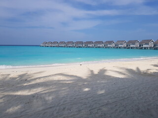 The perfect beach on the Maldives in the Indian/Arabian Ocean