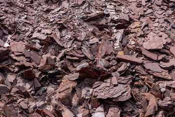Ukrainian open mining stones texture and background.
