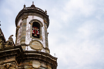 Detail of the São Francisco de Assis church tower in São João del-Rei