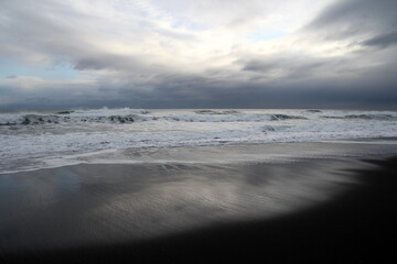 Fototapeta premium Clouds over the sea. Pacific ocean. Kamchatka