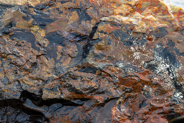 Ukrainian open mining stones texture and background.