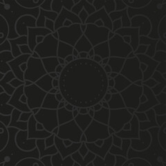 decorative floral mandala with black background