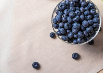 fresh blueberries in a bowl