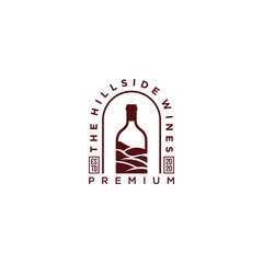 hipster wines logo icon vector design illustration