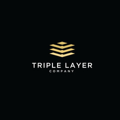 Obraz premium Triple layer Vector design template